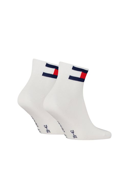 Calzino corto bianco 2 paia in cotone Tommy Jeans | 701228223001